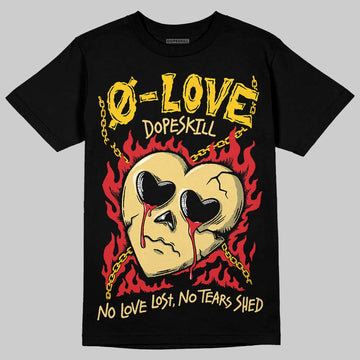 Quai 54 x Air Jordan 1 Retro Low OG Tour Yellow Black DopeSkill T-Shirt Crying Heart Graphic Streetwear - Black