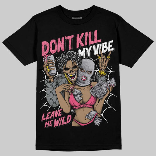 ASICS Gel Kayano 14 Pink Glo DopeSkill T-Shirt Don't Kill My Vibe Graphic Streetwear - Black