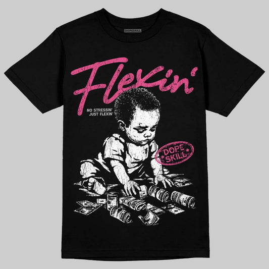 Asics Gel-1130 Pink Glo/ Black DopeSkill T-Shirt Flexin' Graphic Streetwear - black