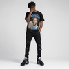 Black University Blue 5s DopeSkill T-Shirt Money Loves Me Graphic