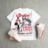 Sunset 5s DopeSkill T-Shirt Broken Bones Graphic