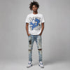 “True Blue” 3s DopeSkill T-Shirt Out Here Being Cute Graphic
