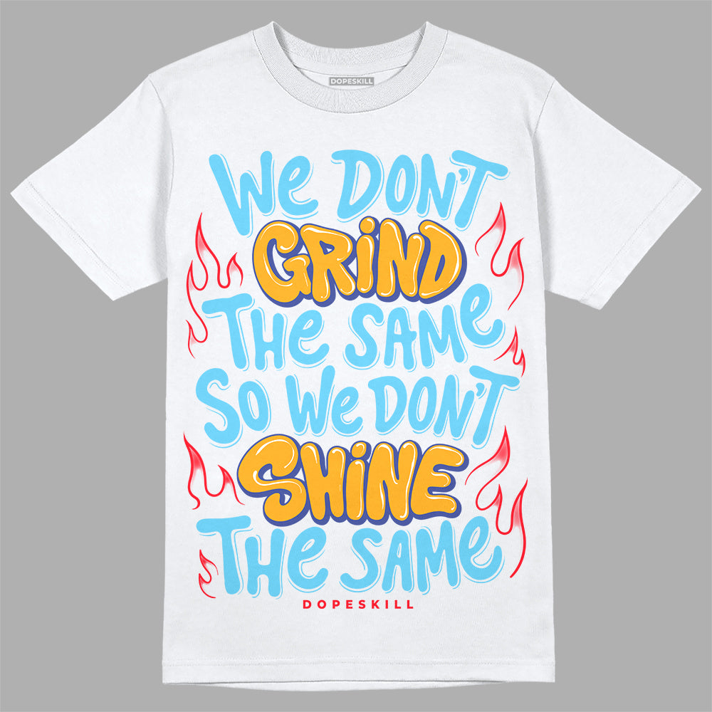 Jordan 1 Mid GS 'Six Championships' DopeSkill T-Shirt Grind Shine Graphic Streetwear - White