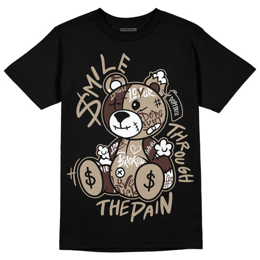 Jordan 1 High OG “Latte” DopeSkill T-Shirt Smile Through The Pain Graphic Streetwear - Black