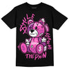 Jordan 4 GS “Hyper Violet” DopeSkill T-Shirt Smile Through The Pain Graphic Streetwear - Black