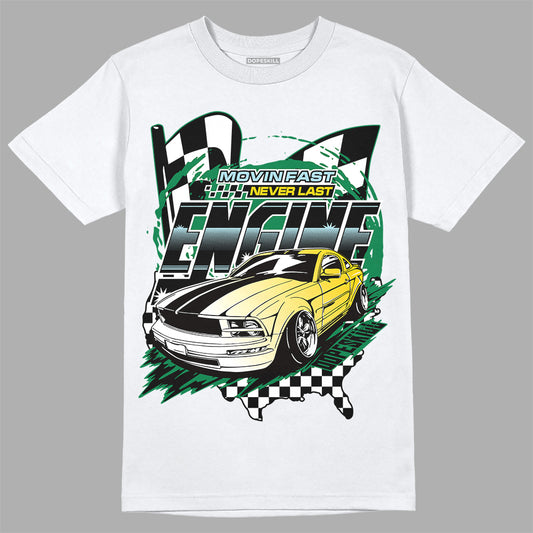 Jordan 5 “Lucky Green” DopeSkill T-Shirt ENGINE Tshirt Graphic Streetwear - White 
