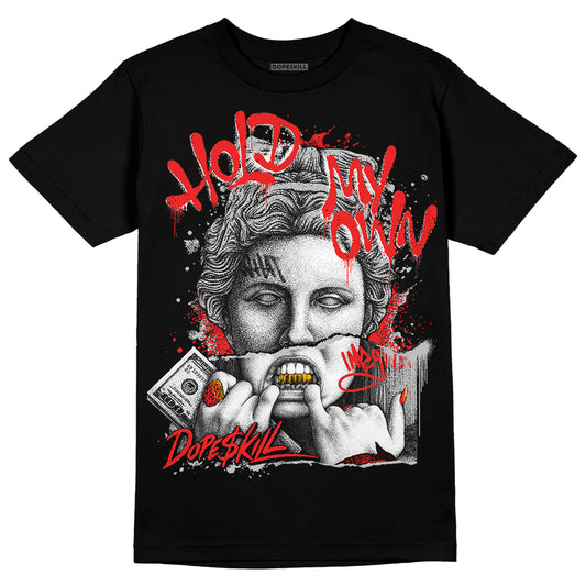 Jordan Spizike Low Bred DopeSkill T-Shirt Hold My Own Graphic Streetwear - Black 