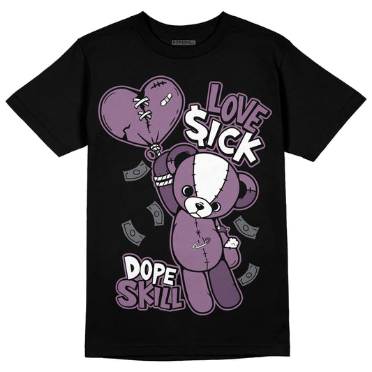 Jordan 2 “Mauve/Off-Noir” DopeSkill T-Shirt Love Sick Graphic Streetwear - Black