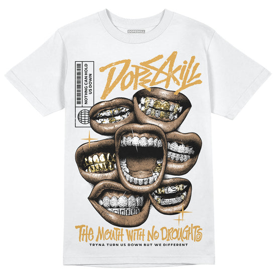 Jordan 11 "Gratitude" DopeSkill T-Shirt The Mouth With No Droughts Graphic Streetwear - White