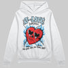 Jordan 11 Retro Legend Blue DopeSkill Hoodie Sweatshirt Crying Heart Graphic Streetwear - White