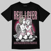 Jordan 4 "Iced Carmine" DopeSkill T-Shirt Real Lover Graphic Streetwear - Black