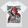 Jordan 12 Bloodline DopeSkill T-Shirt Go Fund Your Self Graphic Streetwear - White
