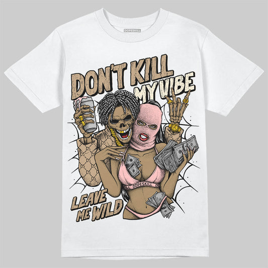 Nike Air Force 1 Low Canvas “Linen” DopeSkill T-Shirt Don't Kill My Vibe Graphic Streetwear - White