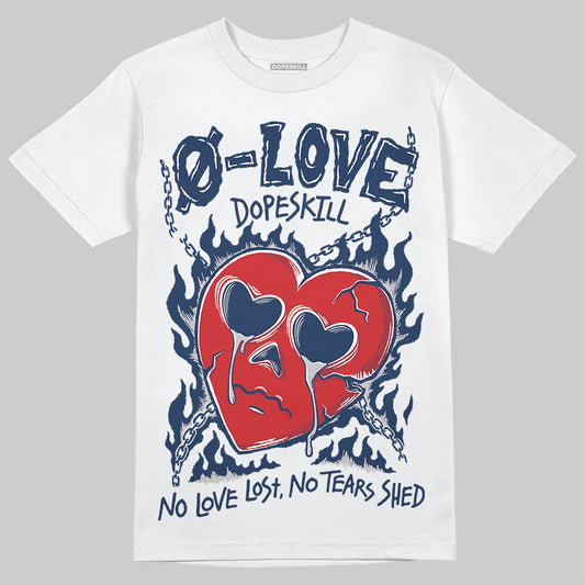 Jordan 4 SB “Summit White/Navy” DopeSkill T-Shirt Crying Heart Graphic Streetwear - White