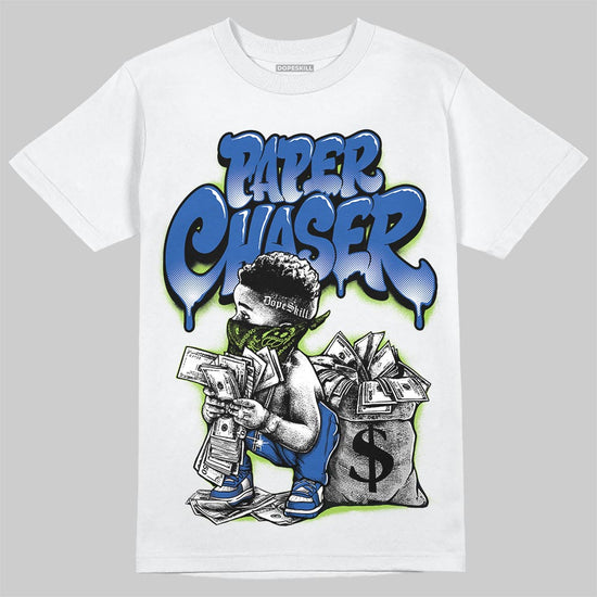 Air Griffey Max 1 Varsity Royal and Volt DopeSkill T-Shirt Paper Chaser Boy Graphic Streetwear - White
