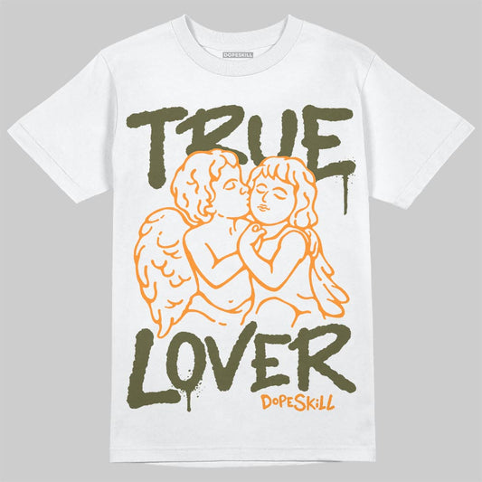 Olive Sneakers DopeSkill T-Shirt True Lover Graphic Streetwear - White