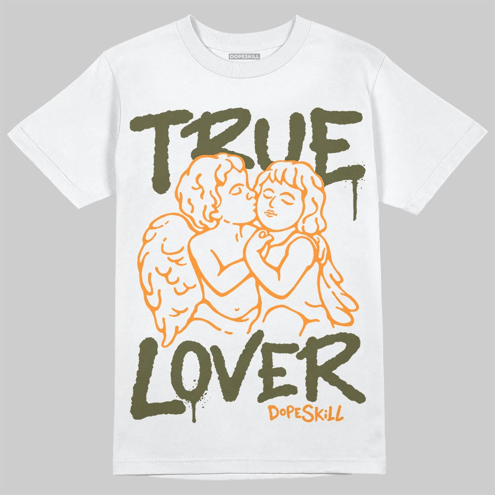 Olive Sneakers DopeSkill T-Shirt True Lover Graphic Streetwear - White 