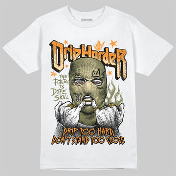 Olive Sneakers DopeSkill T-Shirt Drip Harder Graphic Streetwear - White