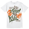 Olive Sneakers DopeSkill T-Shirt No Money No Love Typo Graphic Streetwear - White