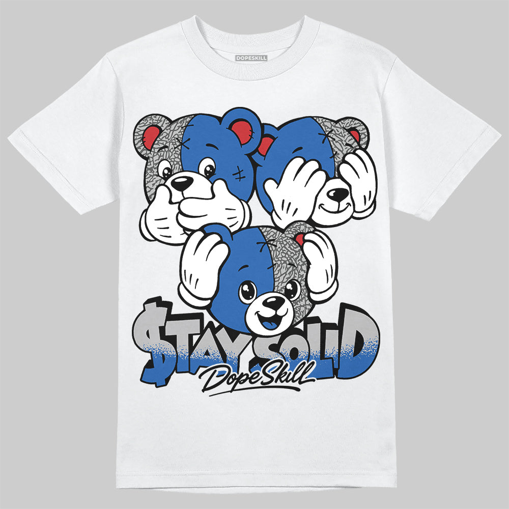 Jordan 3 True Blue DopeSkill T-Shirt Stay Solid Graphic Streetwear - White 