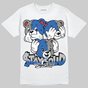 Jordan 3 True Blue DopeSkill T-Shirt Stay Solid Graphic Streetwear - White 