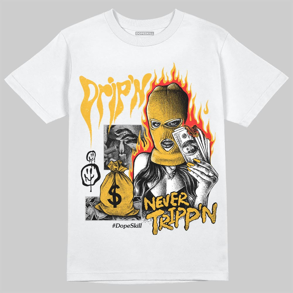 Jordan 5 'Tokyo' DopeSkill T-Shirt Drip'n Never Tripp'n Graphic Streetwear - White