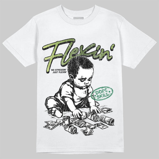 Foamposite Pro 'Pine Green' DopeSkill T-Shirt Flexin' Graphic Streetwear - White