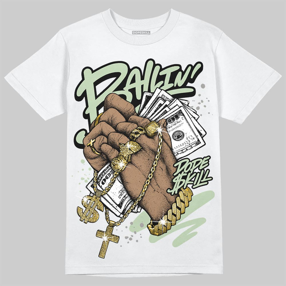 Jordan 4 WMNS “Seafoam” (2025) DopeSkill T-Shirt Always Ballin' Graphic Streetwear - White 