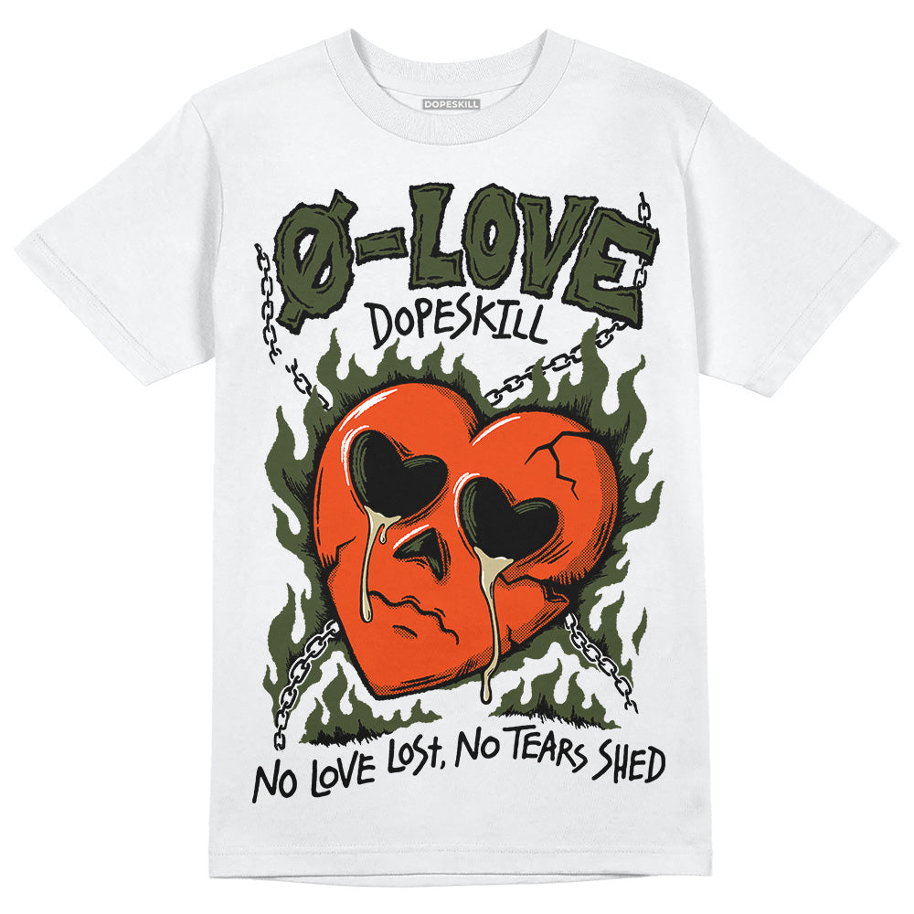 Olive Sneakers DopeSkill T-Shirt Crying Heart Graphic Streetwear - WHite