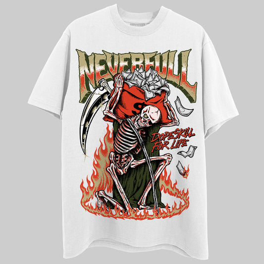 Olive Sneakers DopeSkill T-Shirt NeverFull Graphic Streetwear - White