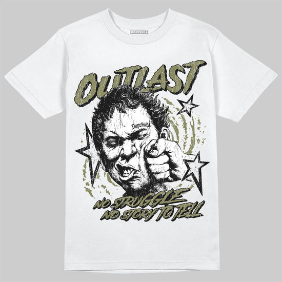 Olive Sneakers DopeSkill T-Shirt Outlast Graphic Streetwear - White 