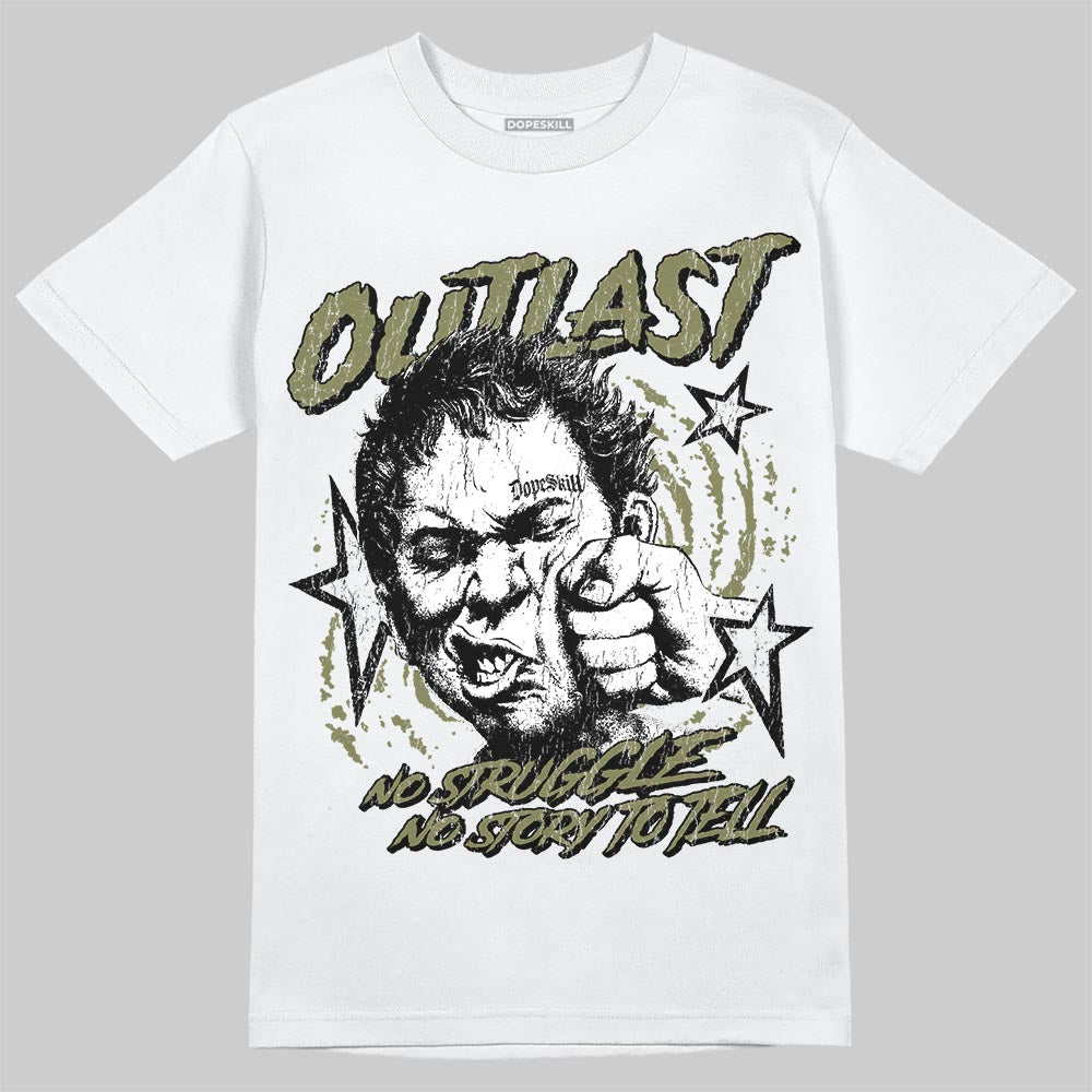 Olive Sneakers DopeSkill T-Shirt Outlast Graphic Streetwear - White 