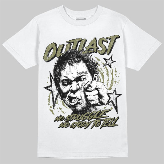 Olive Sneakers DopeSkill T-Shirt Outlast Graphic Streetwear - White 