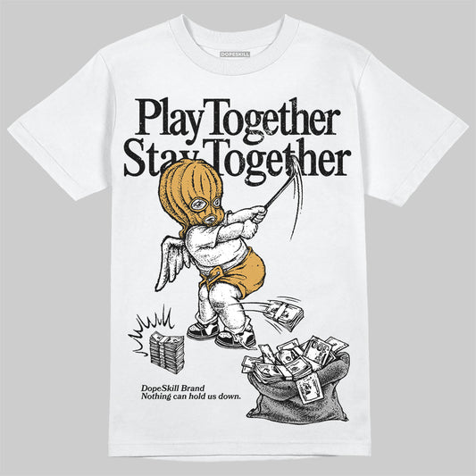 Jordan 11 "Gratitude" DopeSkill T-Shirt Play together, Stay together Graphic Streetwear - White