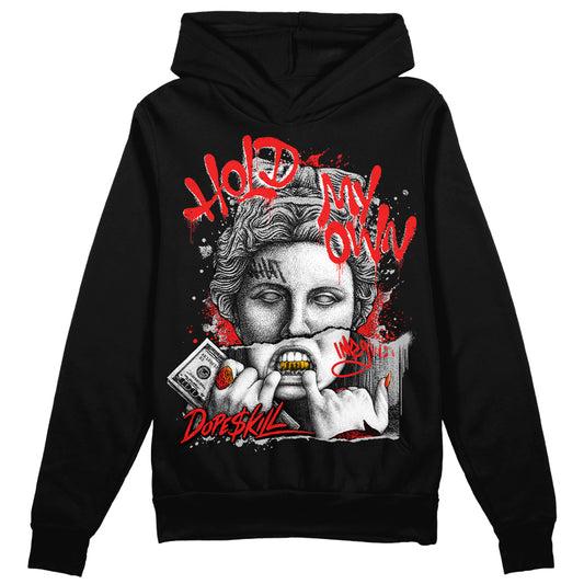 Jordan Spizike Low Bred DopeSkill Hoodie Sweatshirt Hold My Own Graphic Streetwear - Black 