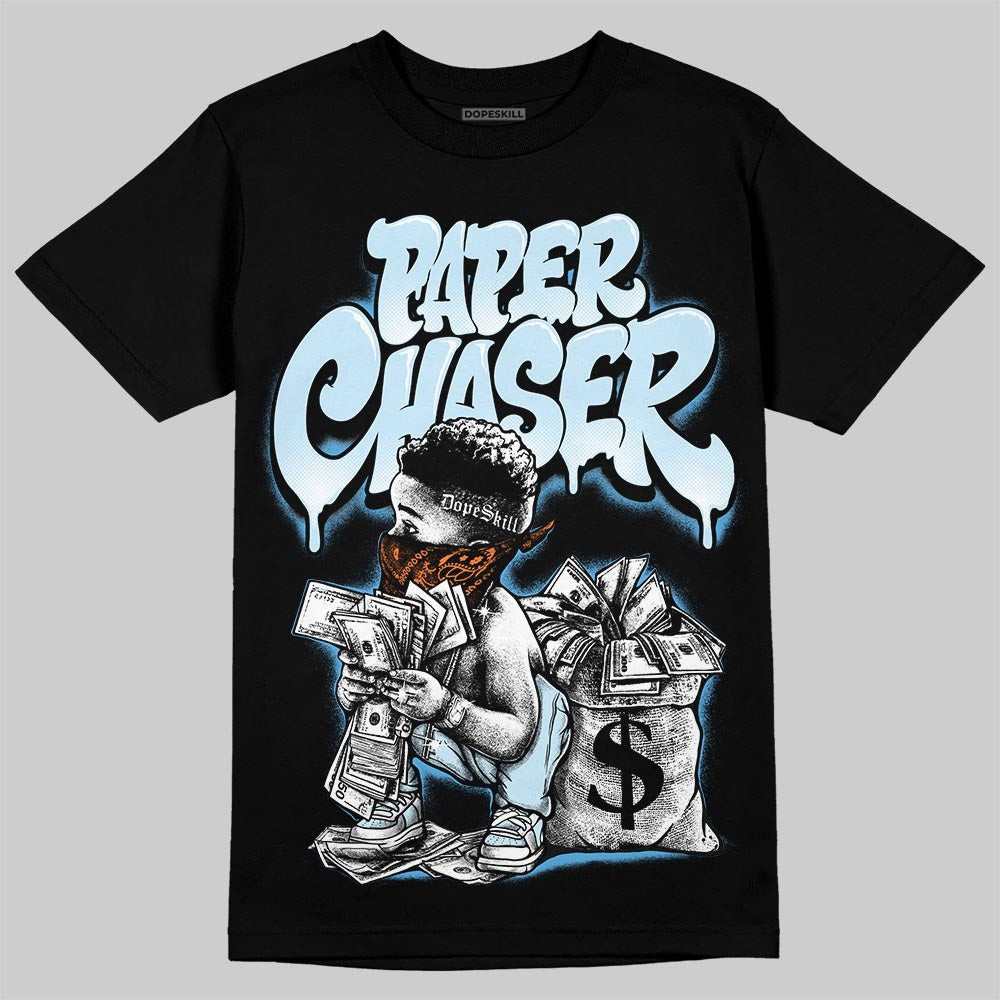 Jordan 1 Retro High Virgil Abloh Archive Alaska DopeSkill T-Shirt Paper Chaser Boy Graphic Streetwear - Black