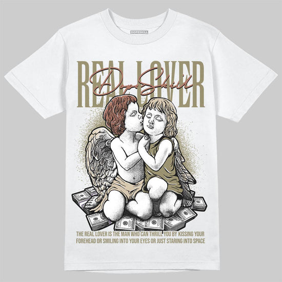 Jordan 6 Retro Neutral Olive DopeSkill T-Shirt Real Lover Graphic Streetwear - White