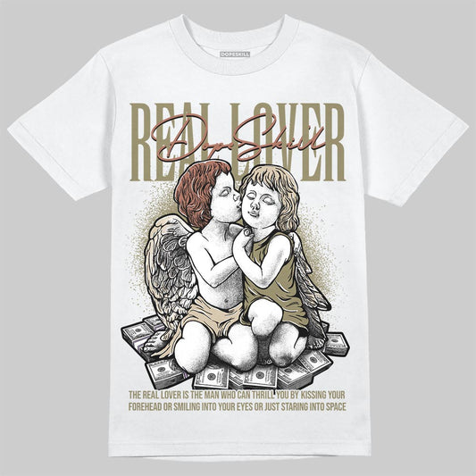 Jordan 6 Retro Neutral Olive DopeSkill T-Shirt Real Lover Graphic Streetwear - White