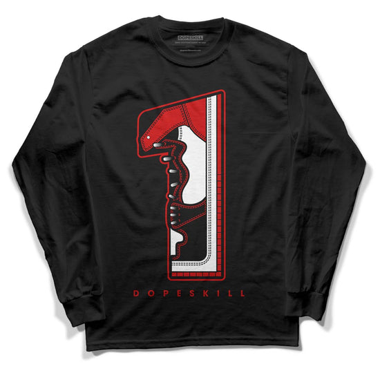 Jordan 1 Retro Low "Black Toe" DopeSkill Long Sleeve T-Shirt No.1 Graphic Streetwear - Black