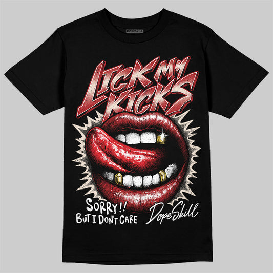 Adidas Samba OG ‘Talchum Pack ‑ Scarlet’ DopeSkill T-Shirt Lick My Kicks Graphic Streetwear - Black