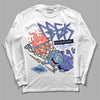 University Blue Sneakers DopeSkill Long Sleeve T-Shirt Break Through Graphic Streetwear - White