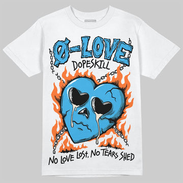 Jordan 1 High OG “UNC” Reimagined DopeSkill T-Shirt Crying Heart Graphic Streetwear - White