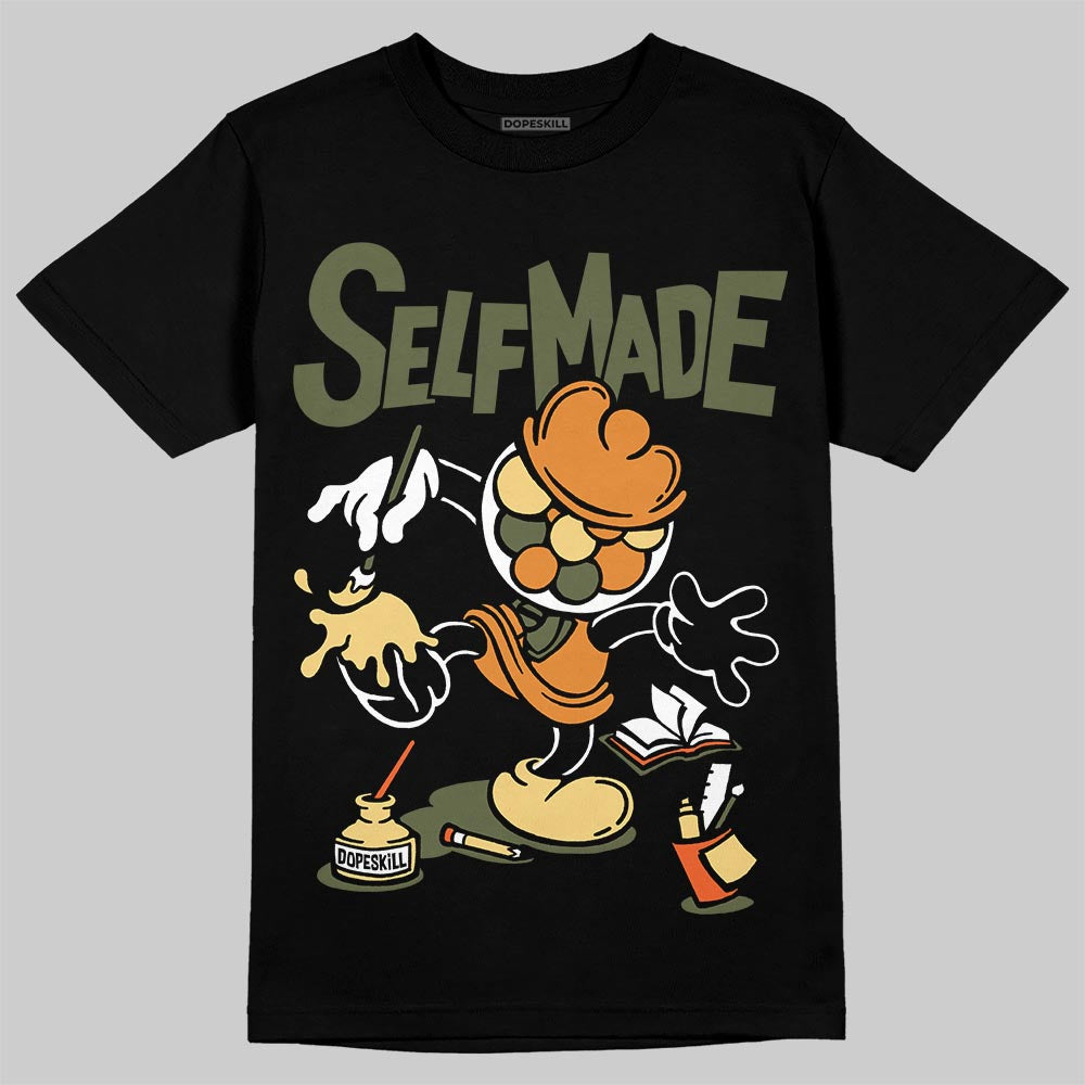 Olive Sneakers DopeSkill T-Shirt Self Made Graphic Streetwear - Black