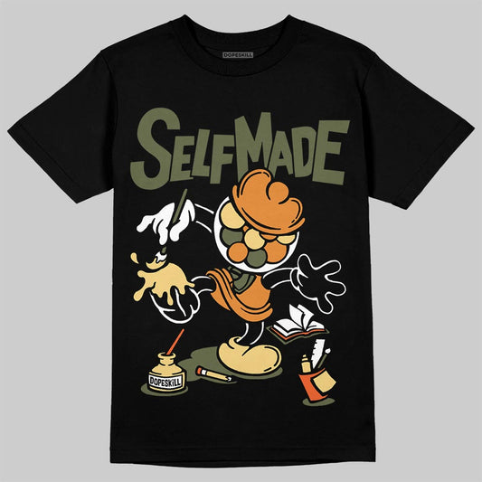 Olive Sneakers DopeSkill T-Shirt Self Made Graphic Streetwear - Black