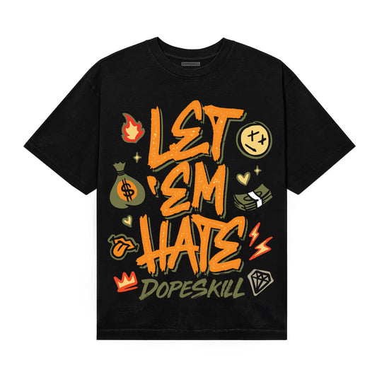 Olive Sneakers DopeSkill T-Shirt Let 'em Hate Graphic Streetwear - Black