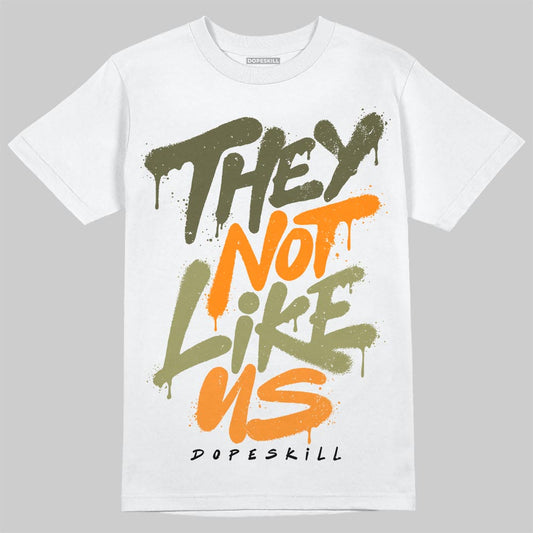 Olive Sneakers DopeSkill T-Shirt They Not Like Us Graphic Streetwear - White 