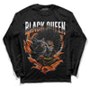 Orange, Black & White Sneakers DopeSkill Long Sleeve T-Shirt New Black Queen Graphic Streetwear - Black