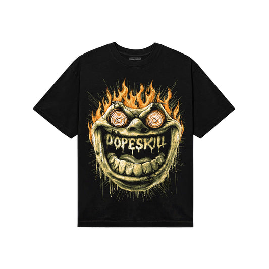 Olive Sneakers DopeSkill T-Shirt Hellfire Graphic Streetwear - Black