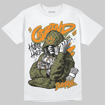 Olive Sneakers DopeSkill T-Shirt Grind Pray Graphic Streetwear - White