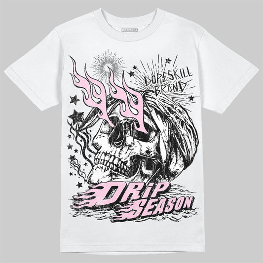 Pink Sneakers DopeSkill T-Shirt Drip Season Graphic Streetwear - White